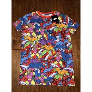 Cakeworthy X Spider-Man Size Small AOP T-shirt NWT Multicolor